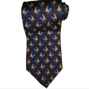 Joseph & Lyman Silk Men's Rooster Crowing Silk Tie 58.5" L 4" W